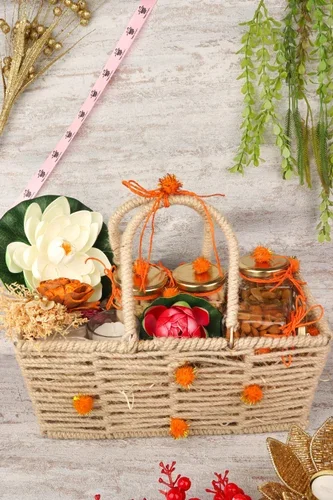10inch Jute Basket Hamper